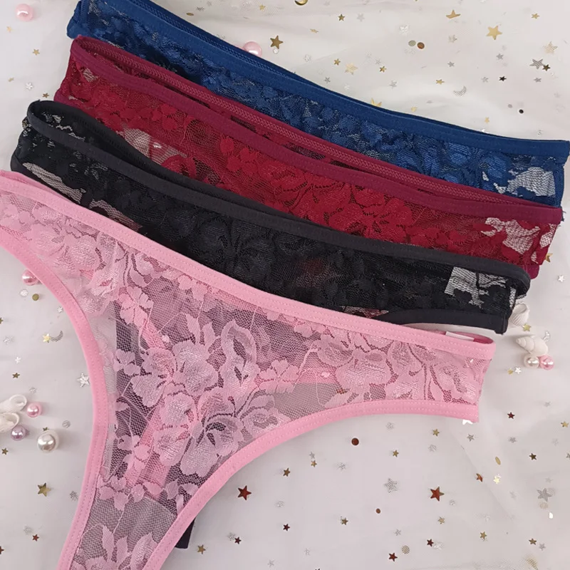 4피스 세트 섹시 레이스 여성용 속옷 인비저블 심리스 빠른 건조 일상 착용 모든 계절에 적합한 청소년 소녀용
