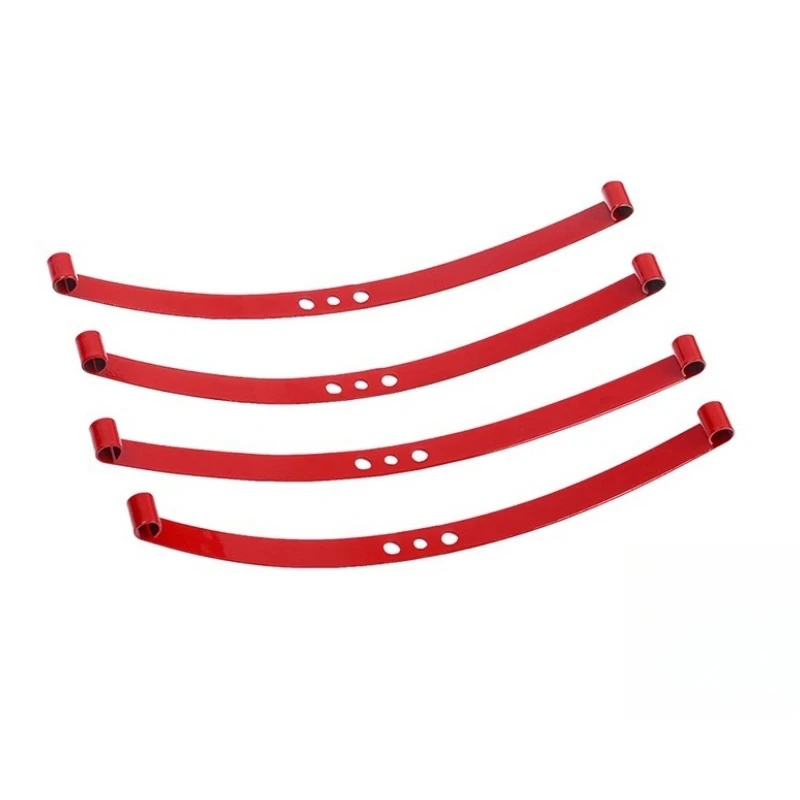 Red Super Soft Flex Leaf Springs (4pcs) fit Tamiya F-350, Hilux and RC4WD Trail Finder 2 Crawler Car RC 1/10 scale