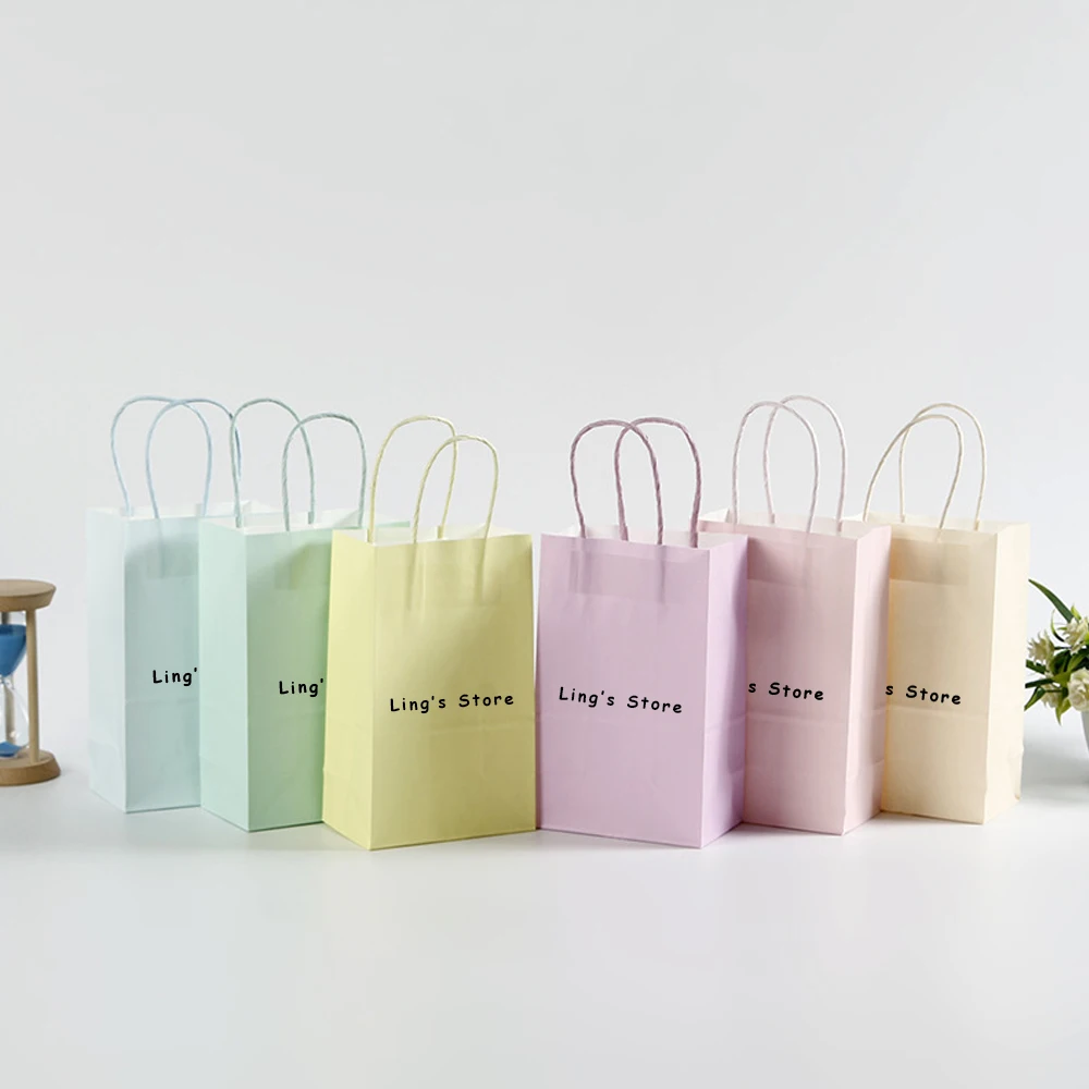 

100pcs Custom Logo Lovely Baby Blue Jewelry Handle Bag Cosmetic Perfume Soap Cake Chocolate Baby Shower Travel Shopping Pouches