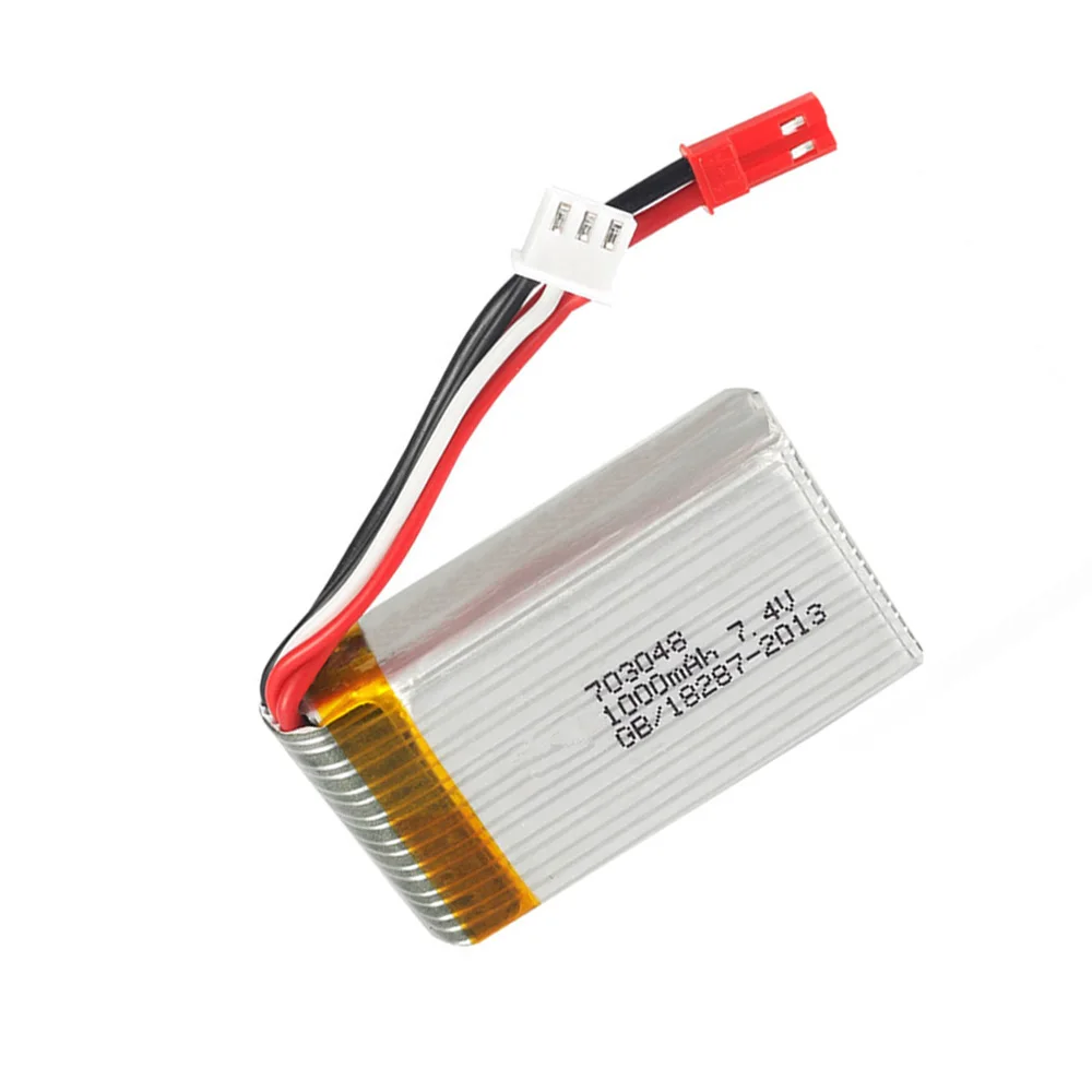 7,4 V 1000 mAh 703048   Batteria Lipo per batteria giocattolo MJXRC X600 2S 7.4 V 1000 MAH con parti RC JST/SM/T/EL-2P/SMALL TAMIYA PLUG