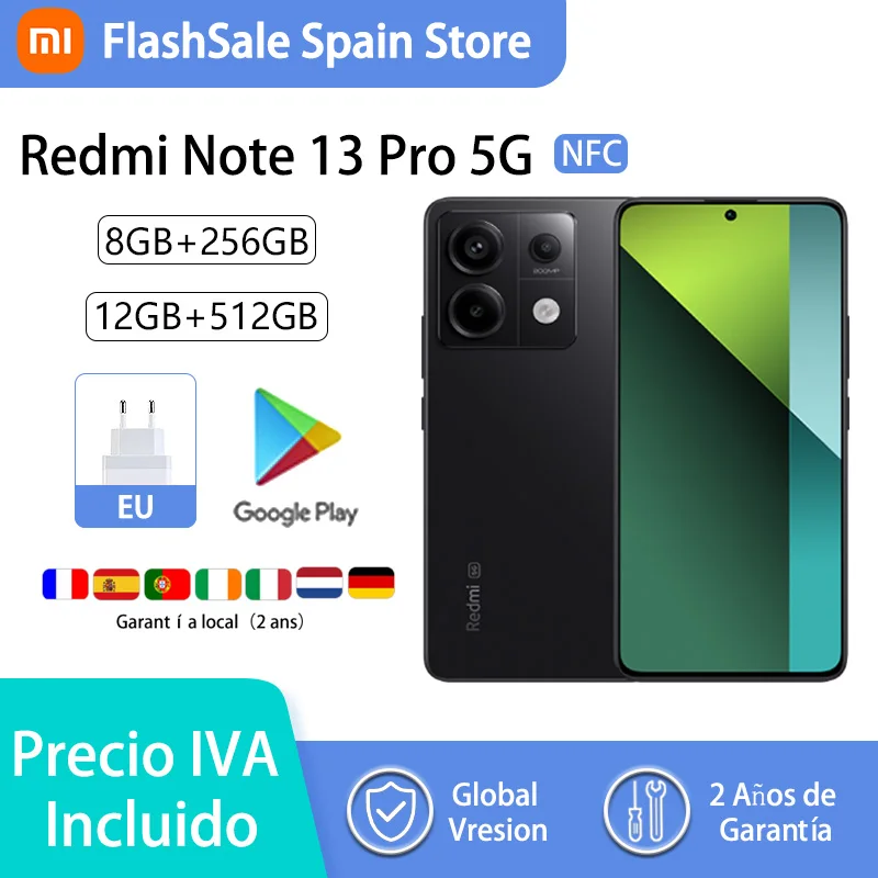 Xiaomi Redmi Note 13 Pro 5G smartfony NFC Snapdragon 7s Gen 2 120 HZ amolowany ekran 200MP kamera 67 W ładowanie baterii 5100 mAh lokalna gwarancja,