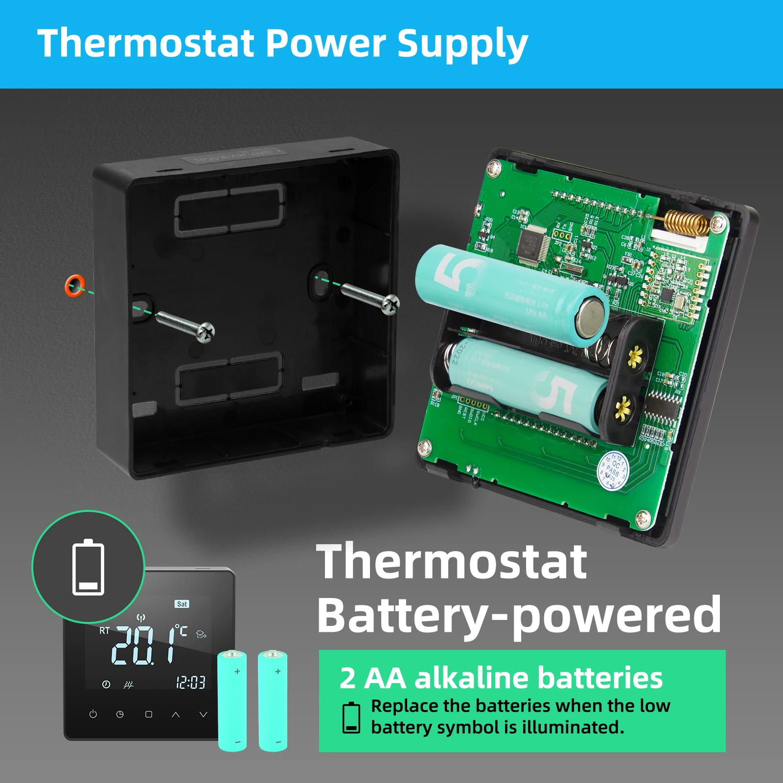 Beok-termostato inalámbrico Tuya RF, controlador de temperatura WIFI para caldera de Gas y calefacción de suelo de habitación, funciona con Yandex