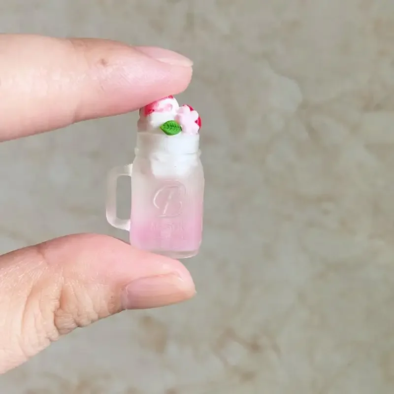 Casa de muñecas en miniatura, modelo de bebida de hielo de simulación de helado para decoración de casa de muñecas, juguetes para juego de imitación, regalo, 1 Uds.