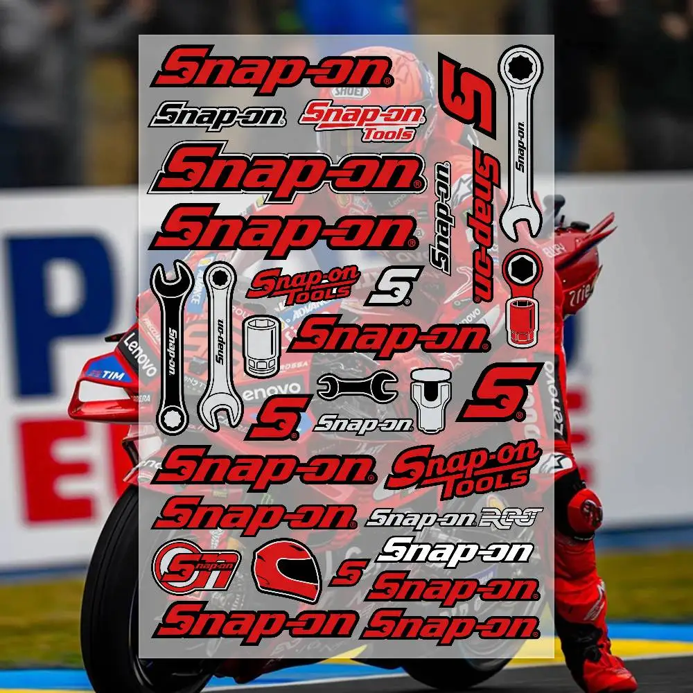 SNA-P-ON  Decal Set High Quality Printed and Cut Stickers Motorcycle Sticker