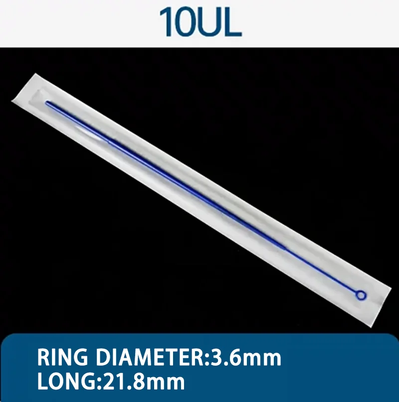 

Plastic inoculation needle 10ul sampling stick 1ul disposable inoculation loop inoculation stick individually packaged 100 piece