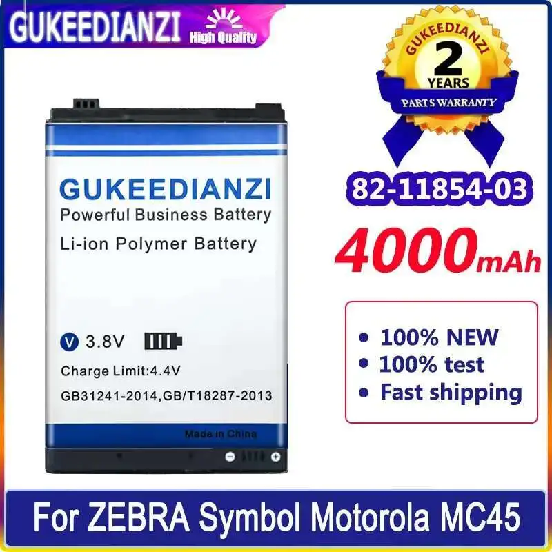 

Mobile Phone Battery Long-Lasting 4000Mah 82-11854-03 MC45 For Zebra Symbol Motorola ES400 Premium Replacement