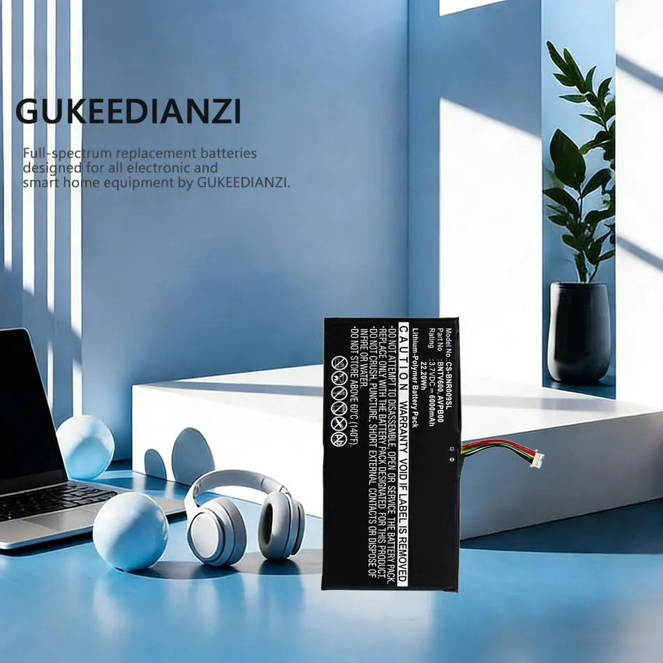 

E - Book Reader Battery 6000Mah For Barnes & Noble BNTV600 Nook HD+ Plus HD+9 Ovation AVPB00 AVPB002-A110-01 GB-S02-308594-0100