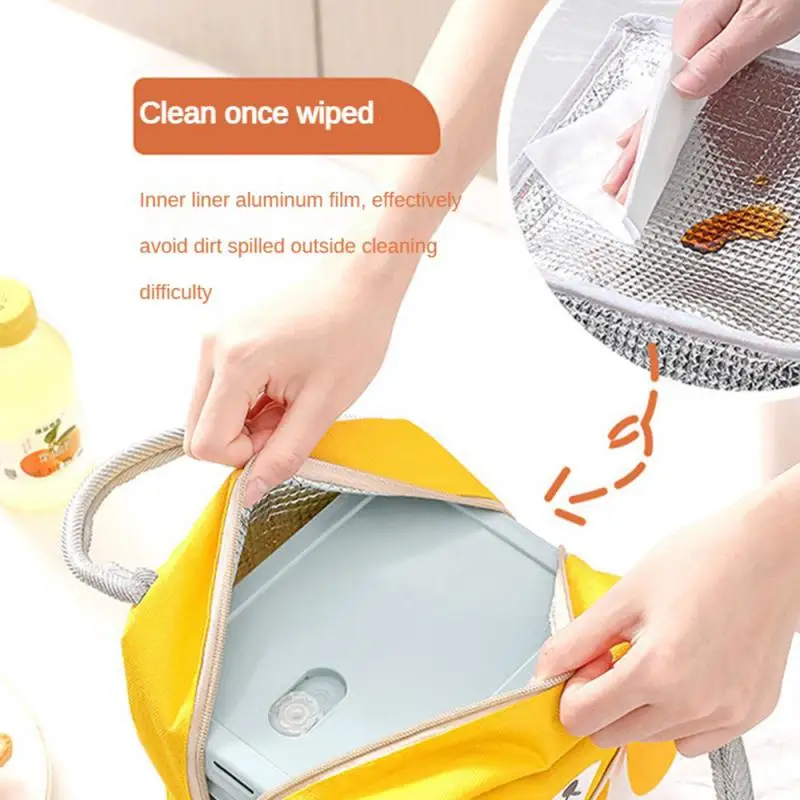 Portable Lunch Bag Aluminum Foil Lunch Box Waterproof And Stain Resistant About 105g Tableware Student Bento Lunch Bag Bento Bag