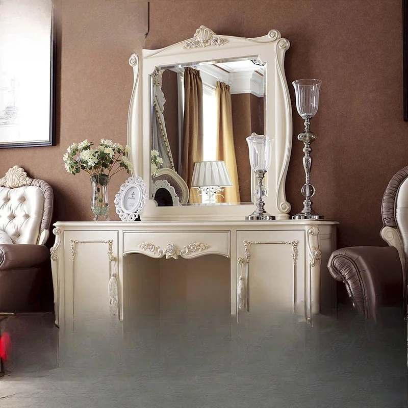 

Solid wood dresser white European-style villa bedroom makeup table cabinet furniture