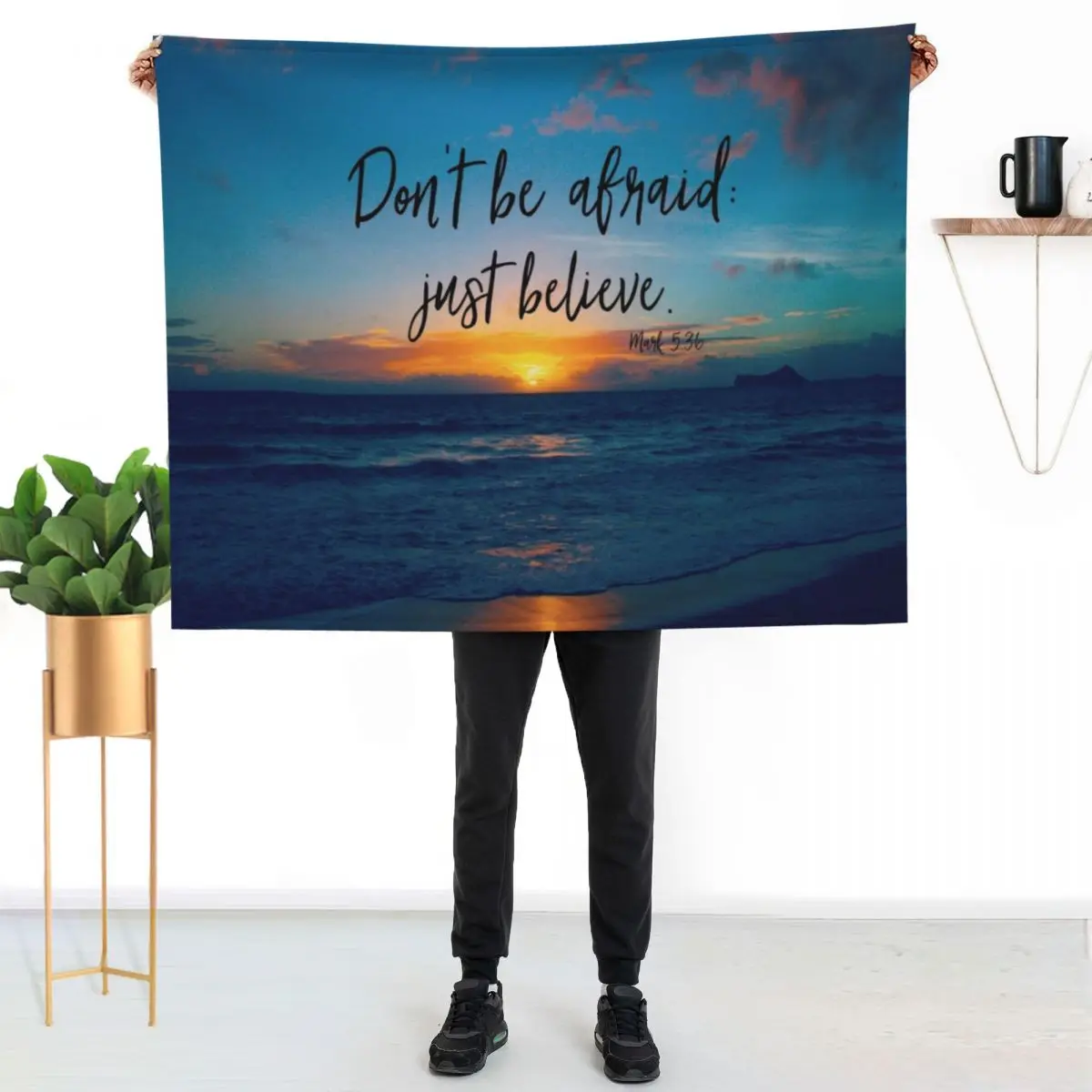 Inspirational Faith Verse Quote Throw Blanket Blankets For Baby Winter beds Cute Soft Bed covers Stuffeds Blankets