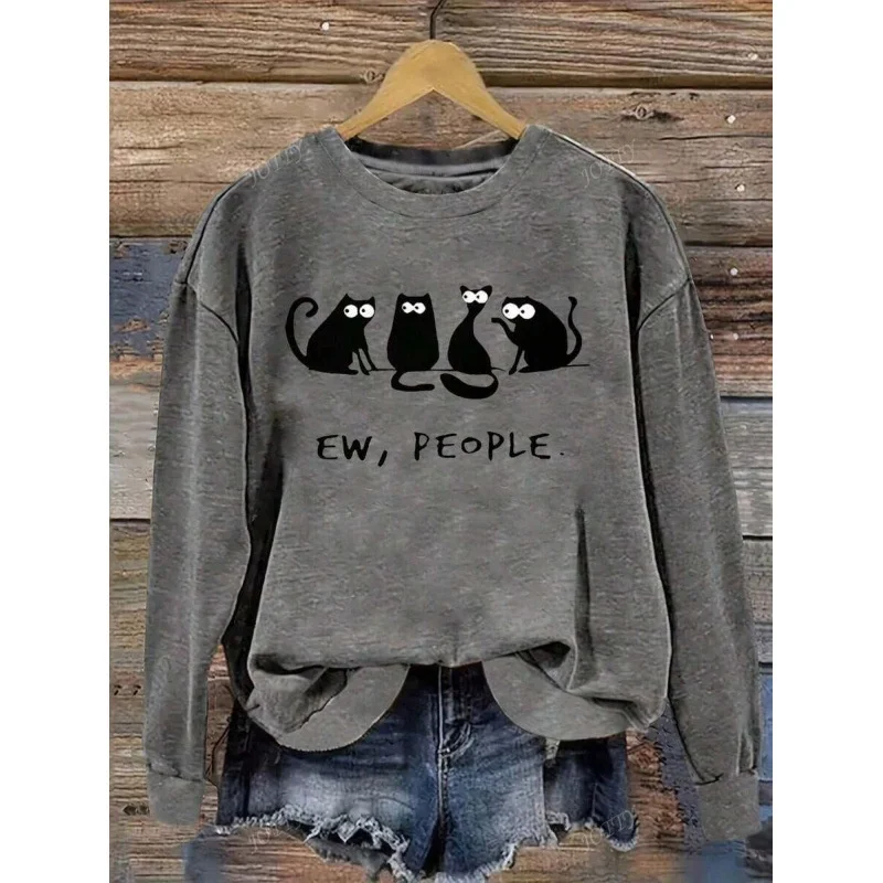 

Halloween Animal Print Hoodie Women's Fashion Print Sweatshirt Autumn Seasonal Casual Comfortable Female Hooded Top