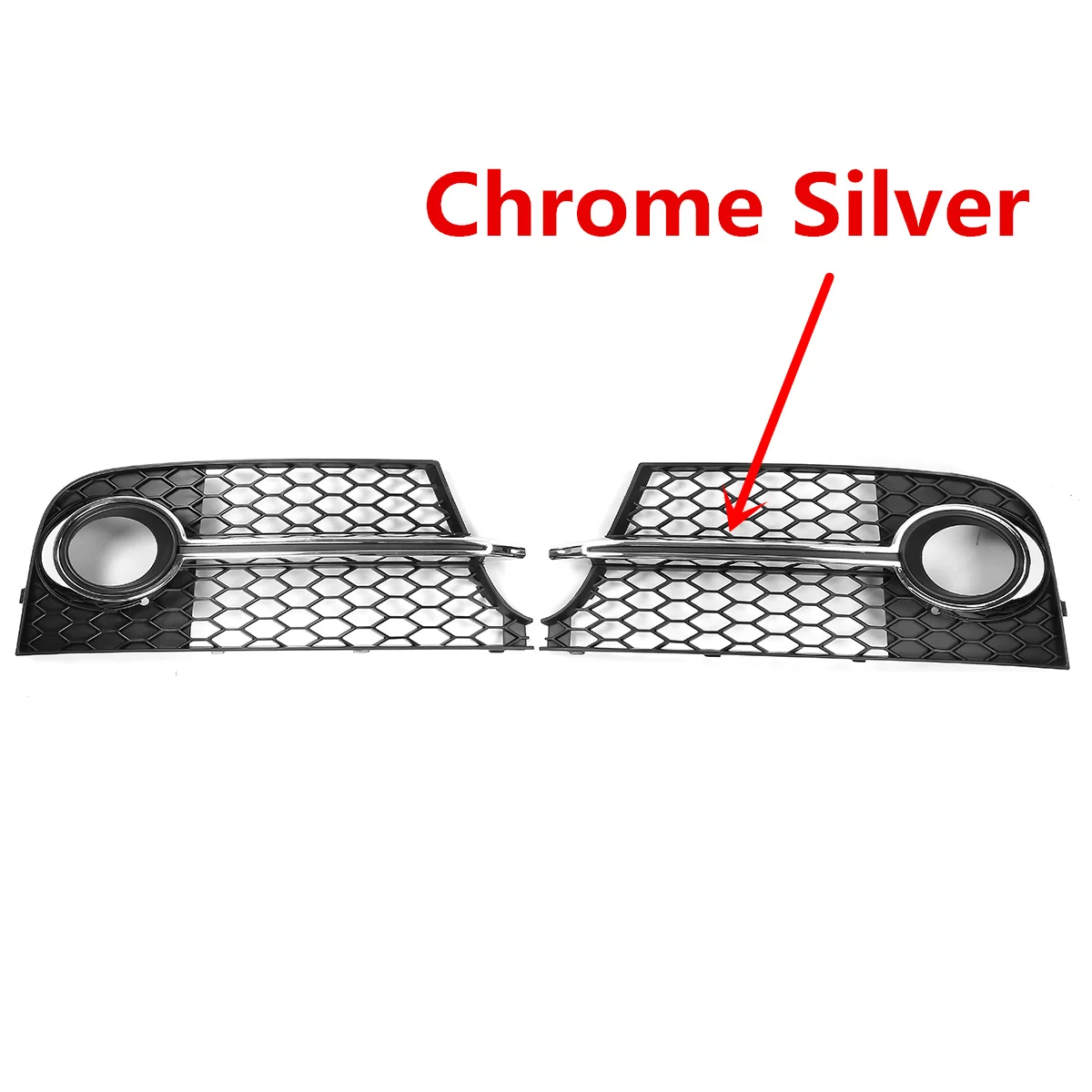 For Audi TT MK2 S-Line TTS 2011 2012 2013 2014 Front Fog Light Grill Cover 1Pair Car Honeycomb Mesh Fog Lamp Racing Grille