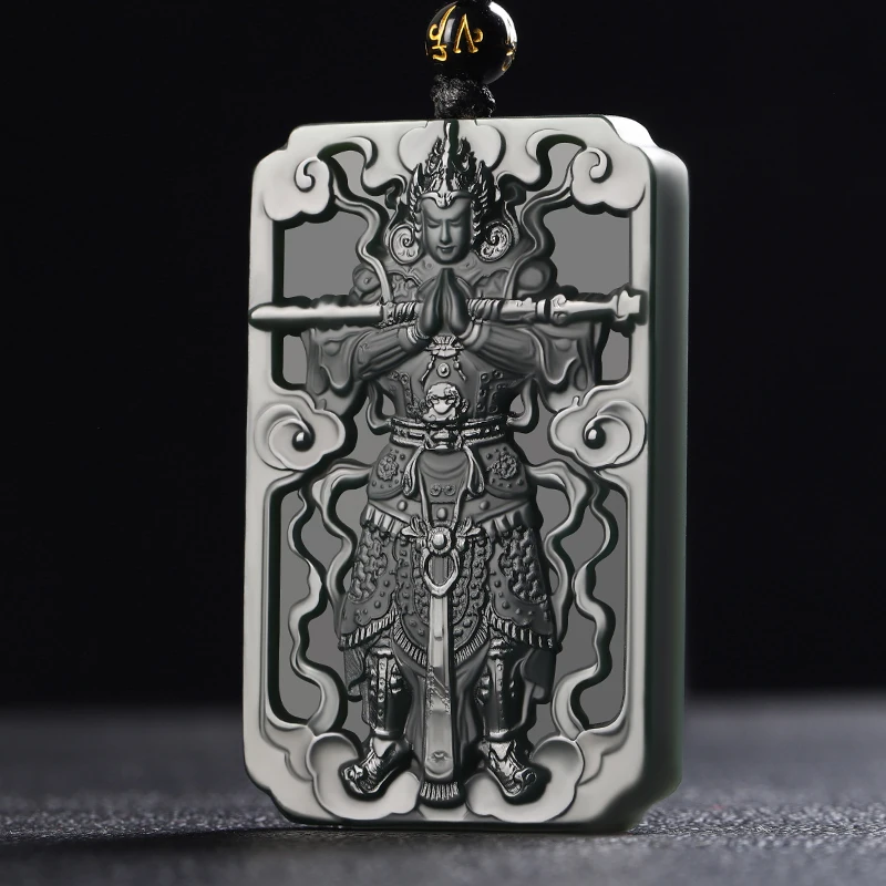 

Hetian jade Weituo Bodhisattva jade pendant authentic Xinjiang sapphire men's and women's Buddha statue jade pendant jade jade p