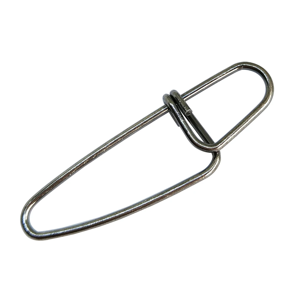 20pcs/lot Fishing Insurance Snap Fast-lock Fishing Connector Stainless Steel Crosslock Snaps Swivel Hook Fishing Tackle