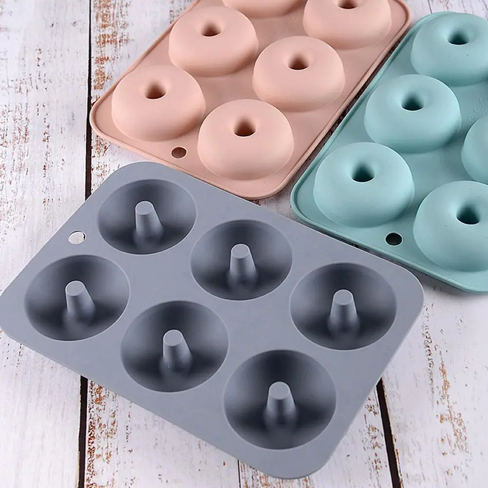 

Heat Resistant Silicone Donut Mold for 6 Doughnuts Food Grade Non-stick Baking Heat Resistance Mini Cupcake Mould Kitchen Tools