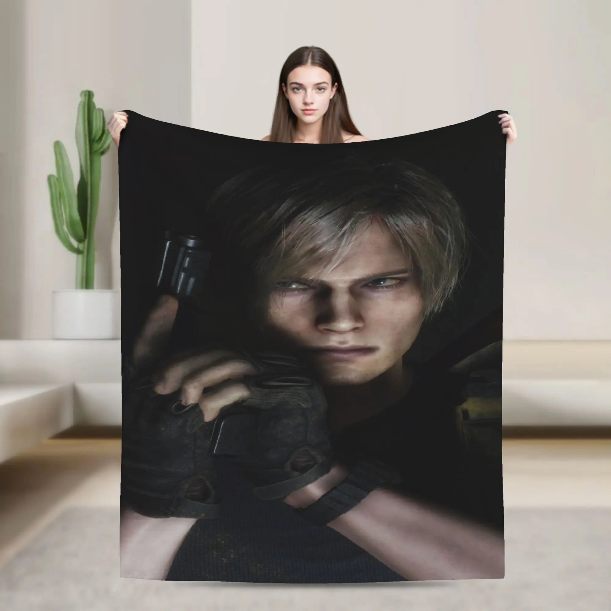 Leon Kennedy Blankets Warm Cozy  Bedding Throws Winter Adults Child Couch Bed Travel Car Bedspread