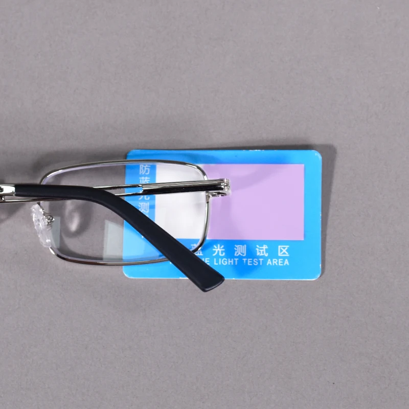 Hohe Qualität Edelstahl Lesebrille Männer Mode Presbyopie Brillen Business Hyperopie Anti Blaues Licht Brillen + 125 + 2 – Detail 1