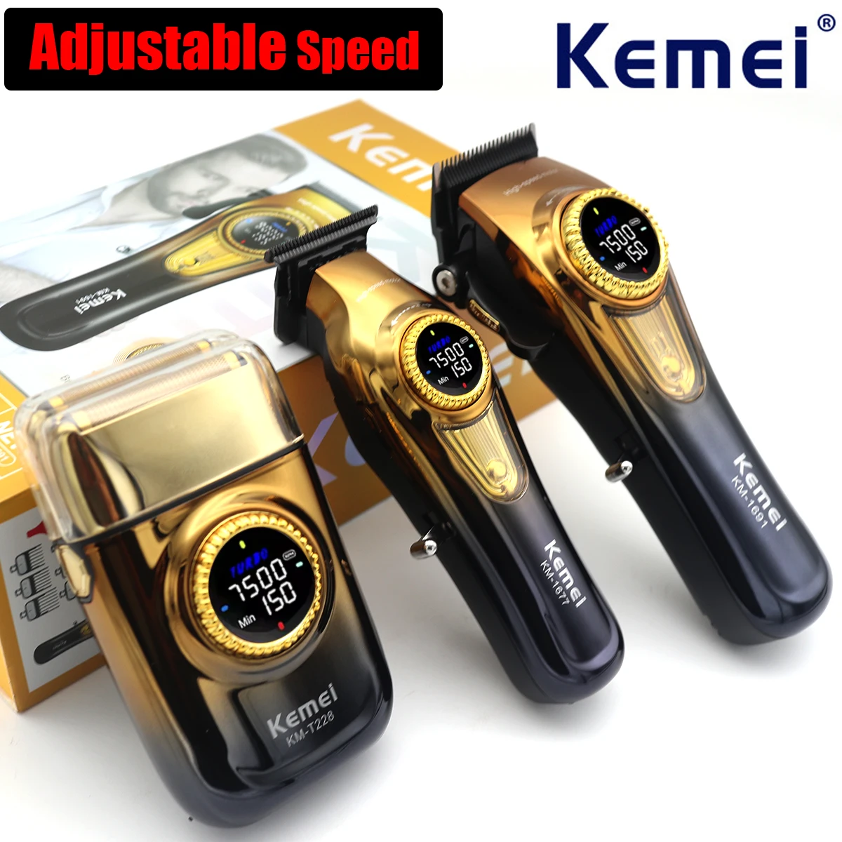 KEMEI 2269 Hair Clippers Men Professional, Electric T-Blade Zero