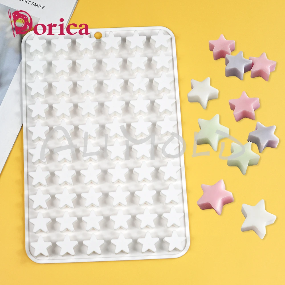 Molde de silicona con forma de estrella para manualidades, herramienta de decoración para pasteles, Mousse, hielo, jabón, accesorios para hornear,