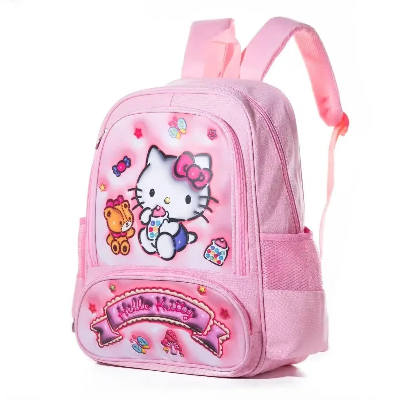 Sanrio New Hello Kitty 3D Cartoon Kids Backpack Cinnamoroll Kuromi Melody Large Capacity Backpack for Elementary School Students