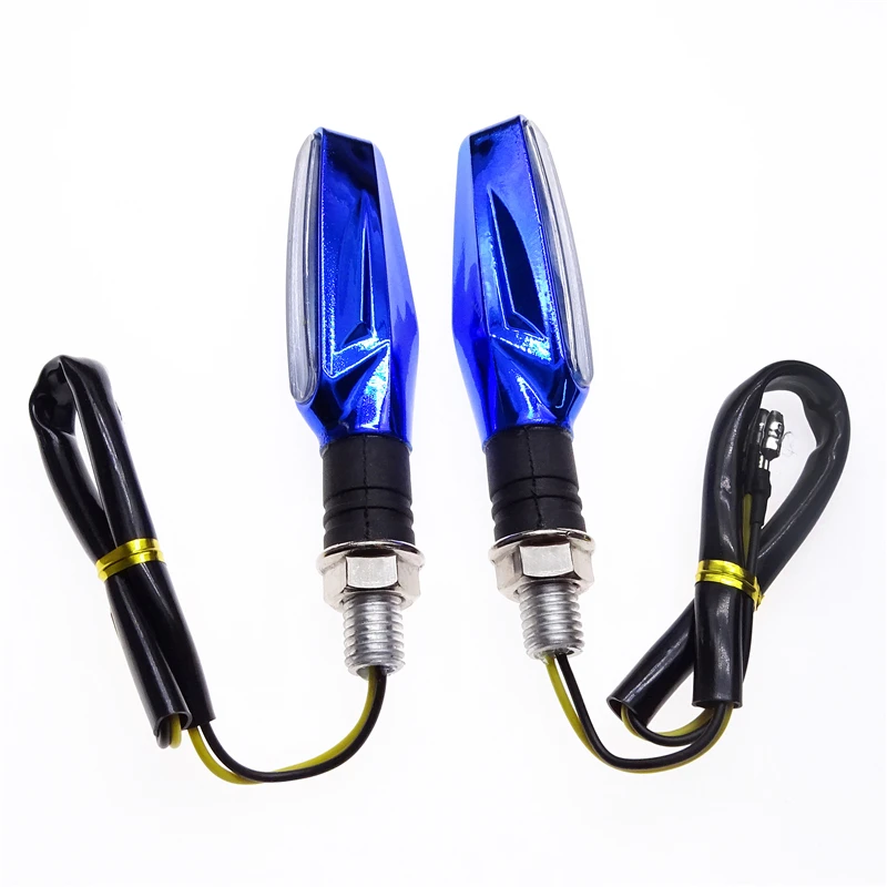 1 Pair 12 LED Motorcycle Turn Signal Lights Motorbike Indicator Blinker Moto Tail Lights Signal Lamp Flexible Bendable Flashing