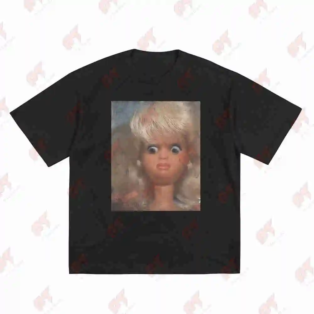 Disgusted Doll Meme Face Reaction Disgusted Expression Short Sleeve Tee 100% Cotton T-Shirt