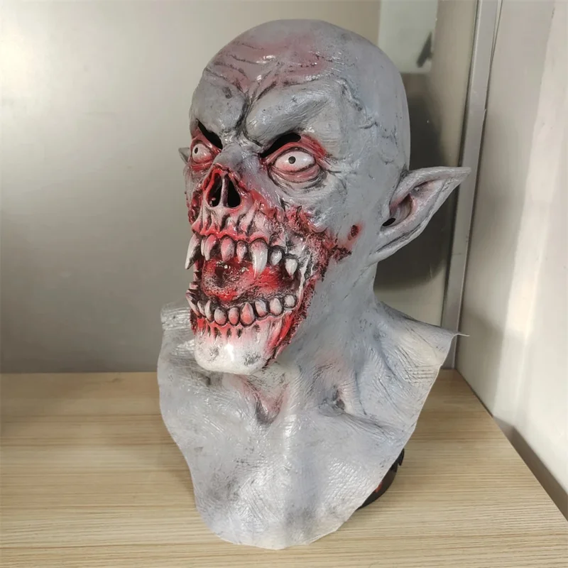 Maschera da vampiro spaventoso Dracula mostro copricapo Halloween Monster Party Decor Horror Demon biochimico Zombie Costume puntelli Cosplay