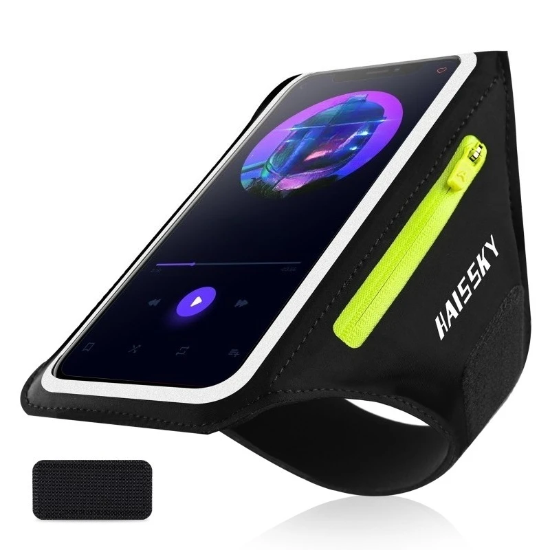 Haissky Zipper Running Bags For iPhone 17 16 5 14 13 Pro Max Air Plus 16E Samsung Xiaomi Men Women Outdoor Sports Armband Holder