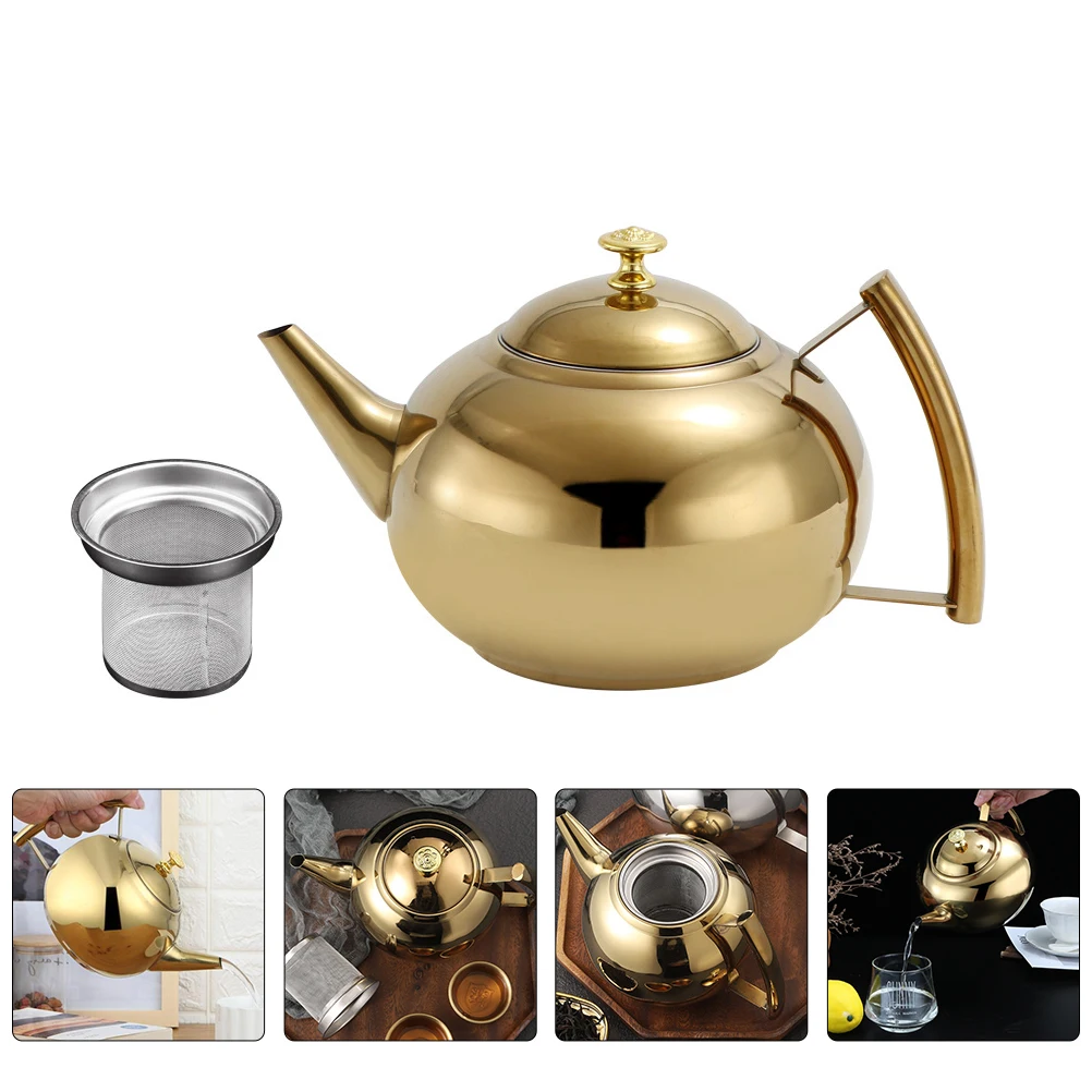 

Stainless Steel Handled Pot Heat Resistant Kettle For Loose Elegant Tea Maker Home Decorative Tea Party Teapots Gifts For Women