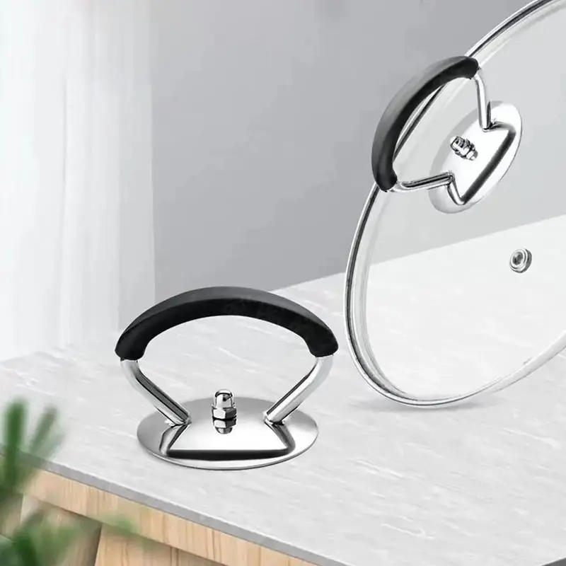 غطاء وعاء عالمي، مقبض يد بديل، غطاء مقلاة من الفولاذ المقاوم للصدأ، مقبض يحمل ملحقات المطبخ، أداة تجهيزات المطابخ