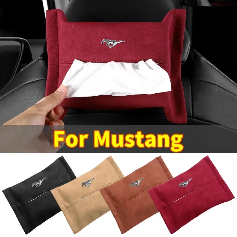 Car Accessories Tissue Bag Organizer Auto Tissue Boxes For Ford Mustang spoiler Shelby GT 350 500 Cobra e Focus 2 3 MK3 Kuga