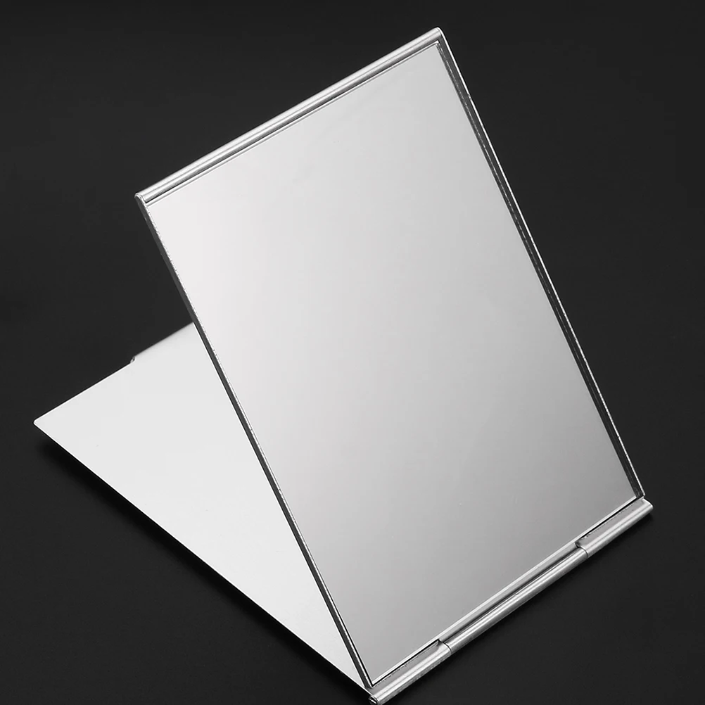 

1Pcs Folding Makeup Mirror Portable Silver Single Side Travel Shaving Mirror Surface Durable Practical Use