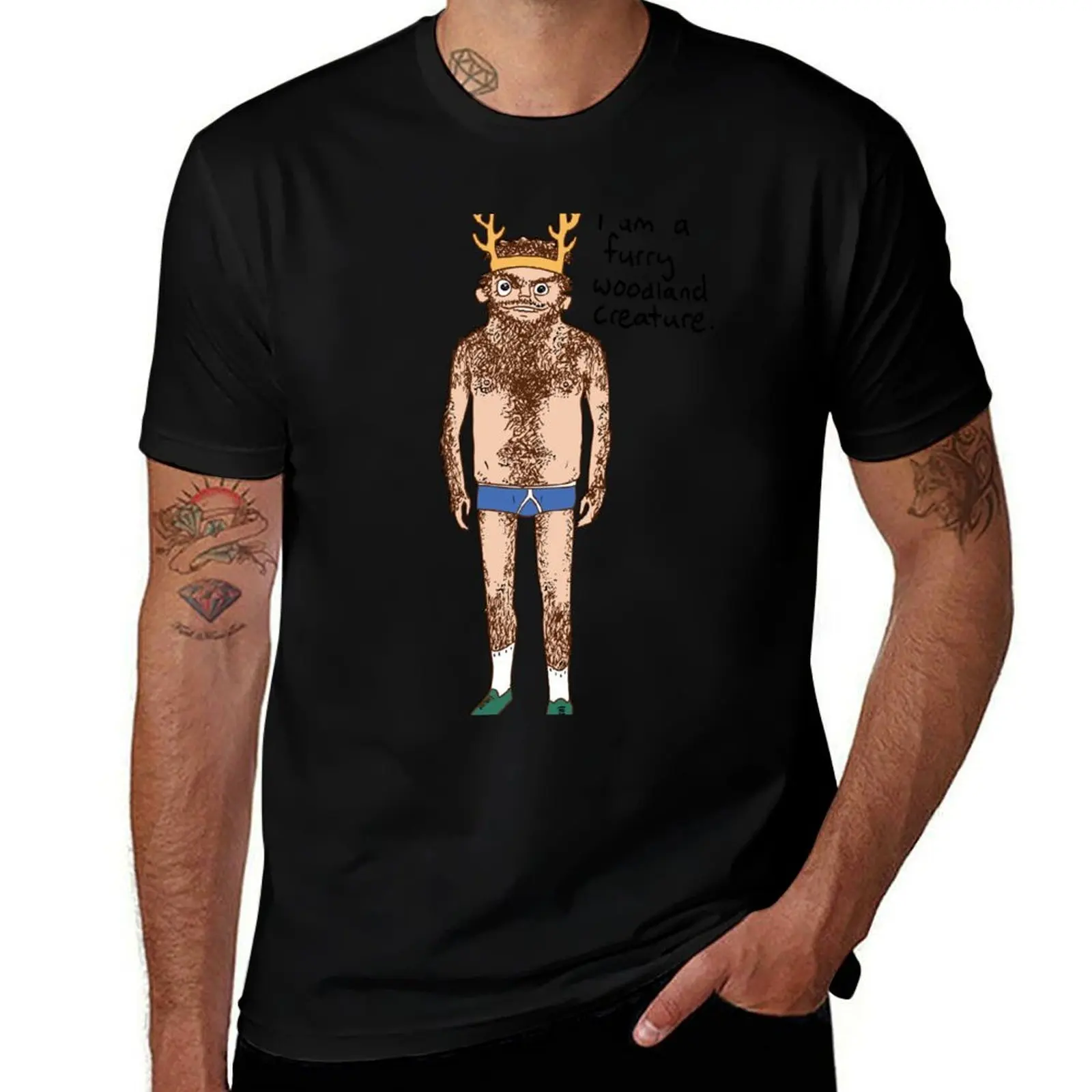 Hairy Man - I am a furry woodland creature. T-Shirt Standard Fit Solid Tee Shirt