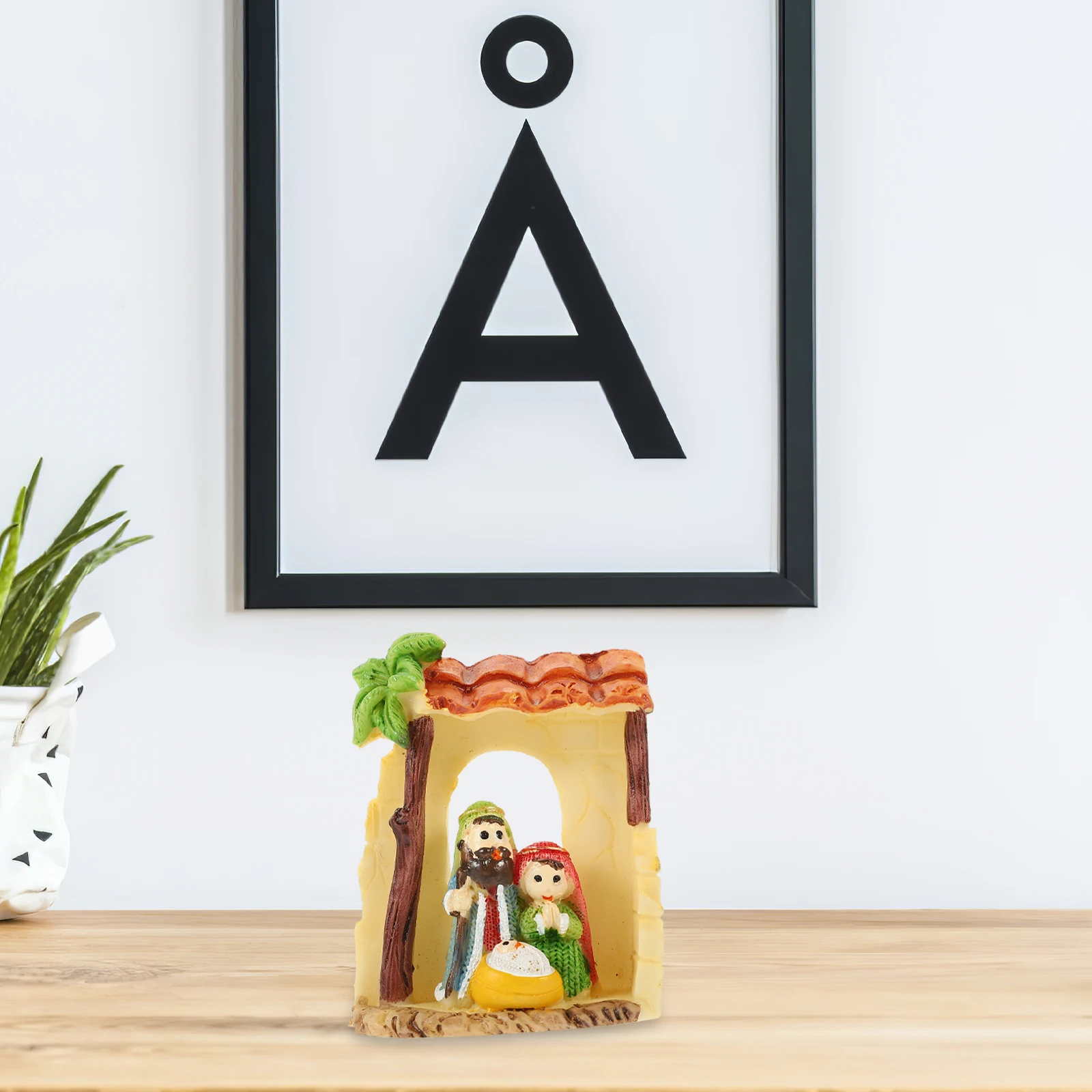 

Christmas Nativity Set Resin Statue Desktop Adornment Home Decor Aesthetic Mini Figurines Vivid Appearance Wonderful Gift