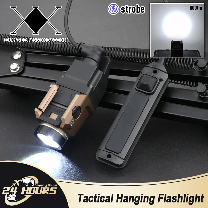 

WADSN Tactical Metal Hanging Flashlight StreamL TL-R 800 Lumens Strobe High Power Dual Function Switch Airsoft Hunting LED Light