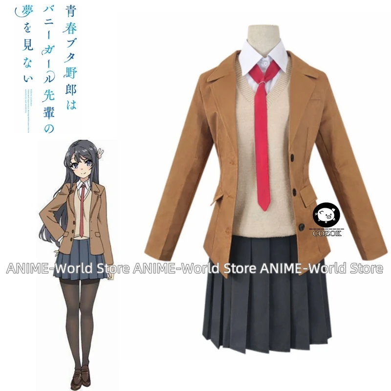 Anime Seishun Buta Yarou wa Bunny Girl Senpai no Yume wo Minai Mai Sakurajima Cosplay Costume