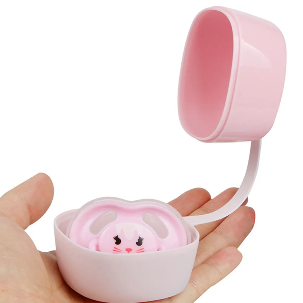 2Pcs Wide Mouth Pacifier Box Safe Food Grade PP Multi Functional Baby Pacifier and Clip Storage Case Portable Hygienic Organizer