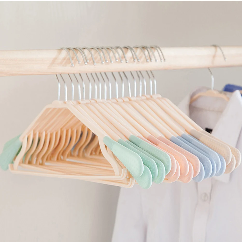 

5 pcs Trackless Non Slip Clothes Plastic Adult Wardrobe Closet Storage Seamless No Hangers Trace