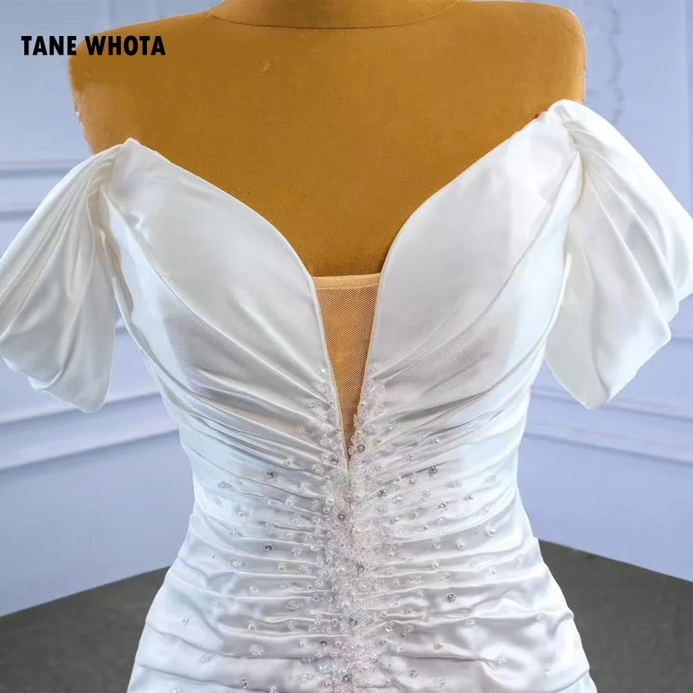 Vestidos De Novia 2025 Милое сексуальное свадебное платье с открытыми плечами и рюшами на спине, свадебное платье русалки по индивидуальному заказу