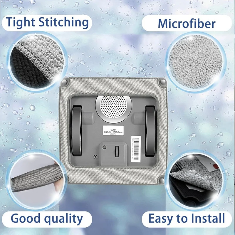 Abpq-almofadas de limpeza para ecovacs winbot w1/w1 pro w2/w2 omni pano de esfregão de microfibra de substituição