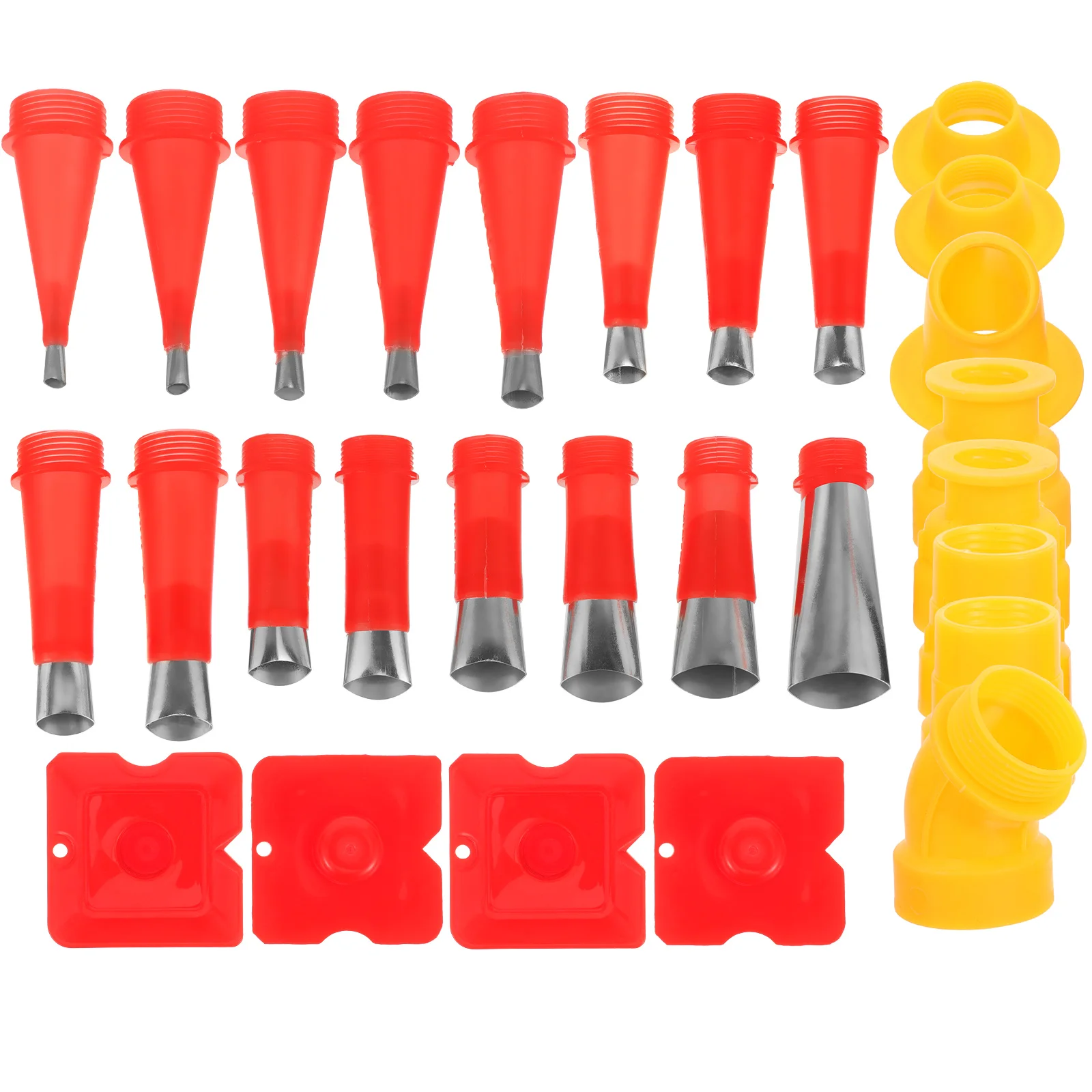28pcs Duckbill 노즐 키트 Windows 도어 용 스테인레스 스틸 팁 실리콘 실란트 응용 프로그램 간편한 코킹 피니셔 세트 도구