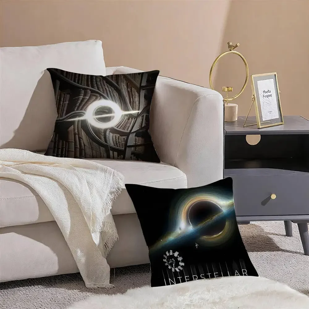 Fiction Planet Style Interstellar Travel-A كيس وسادة مريح أريكة سرير حريري أنيق غير مرئي سحاب غطاء وسادة مزخرف #5