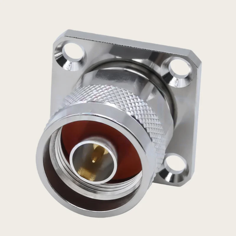 N Male to SMA Female Flange RF Connector Adapter for Electronic Components