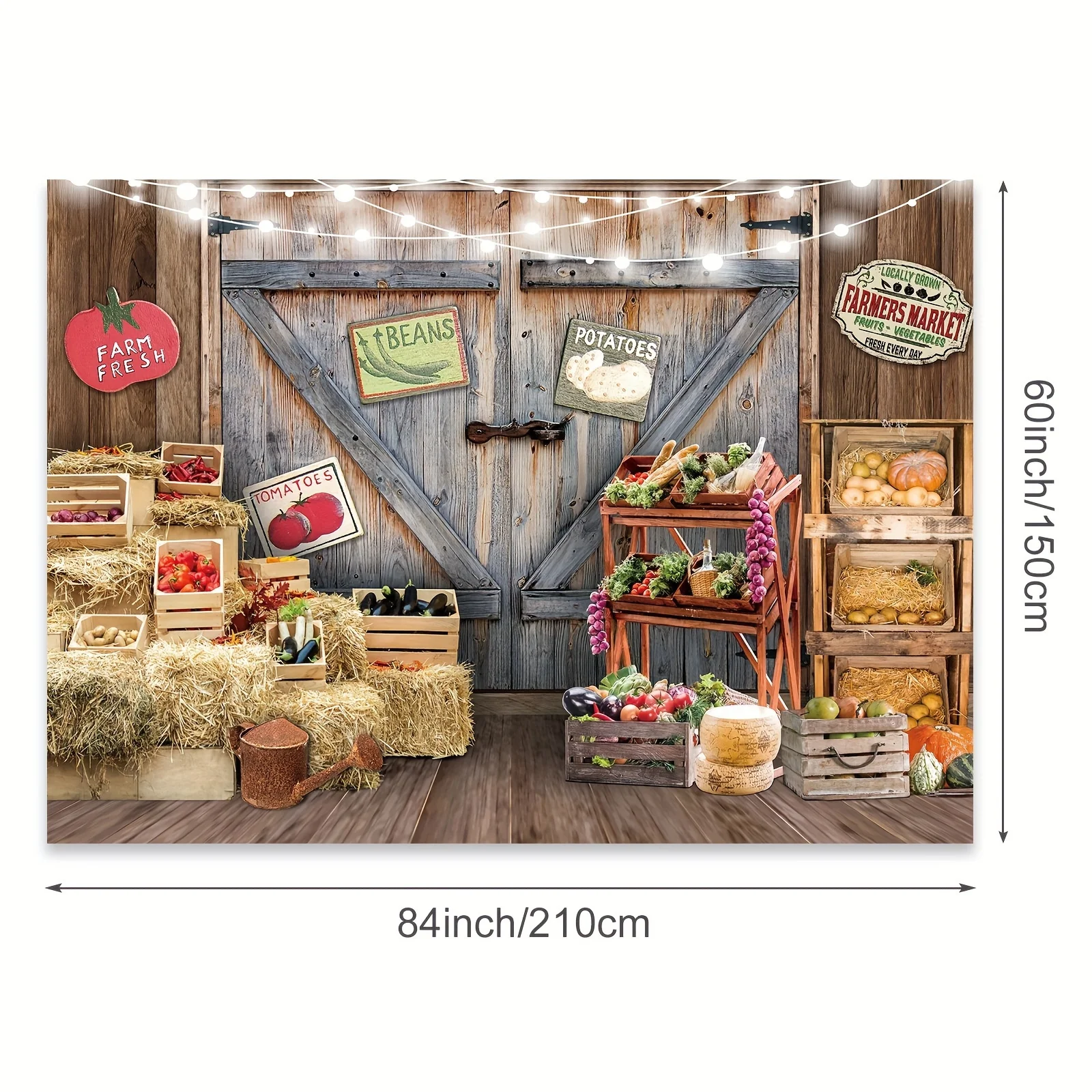 Farm Cake Crushing Background Market Garden Vegetables and Fruits Birthday Rural Wooden Feast Photography Background