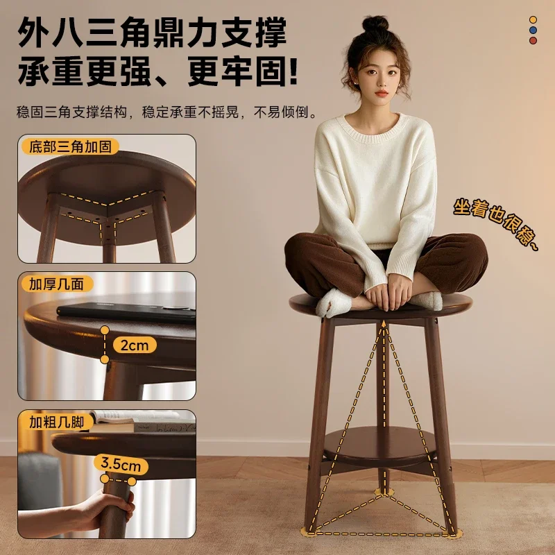 

TQH7.2 solid wood small table small coffee table small apartment living room sofa side balcony tea table
