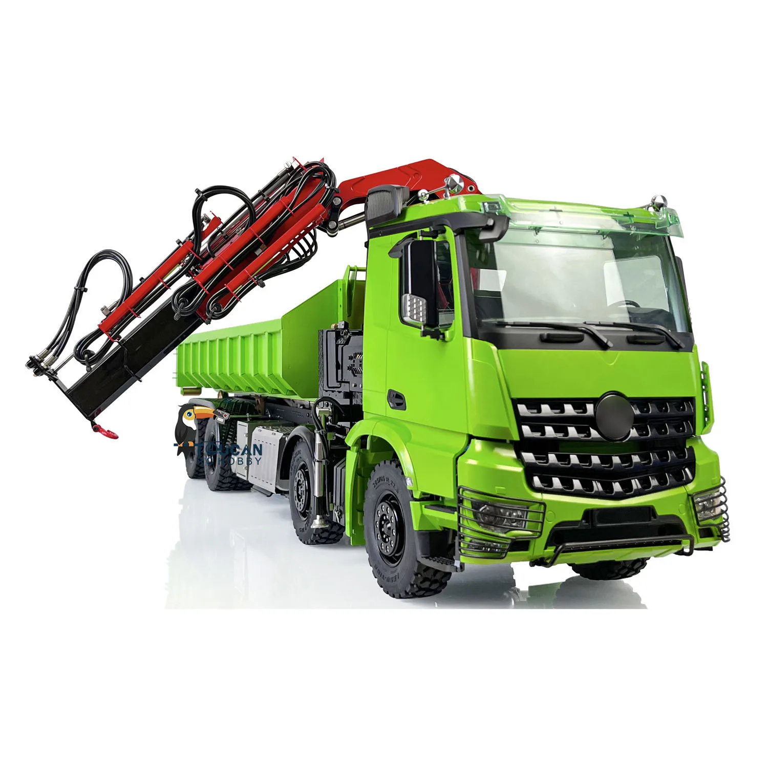 1/14 LESU RC Hydraulic Crane Dump Truck for 8x8 RTR Electric Car New Painted Assembled W Remote Controller THZH1500-SMT3