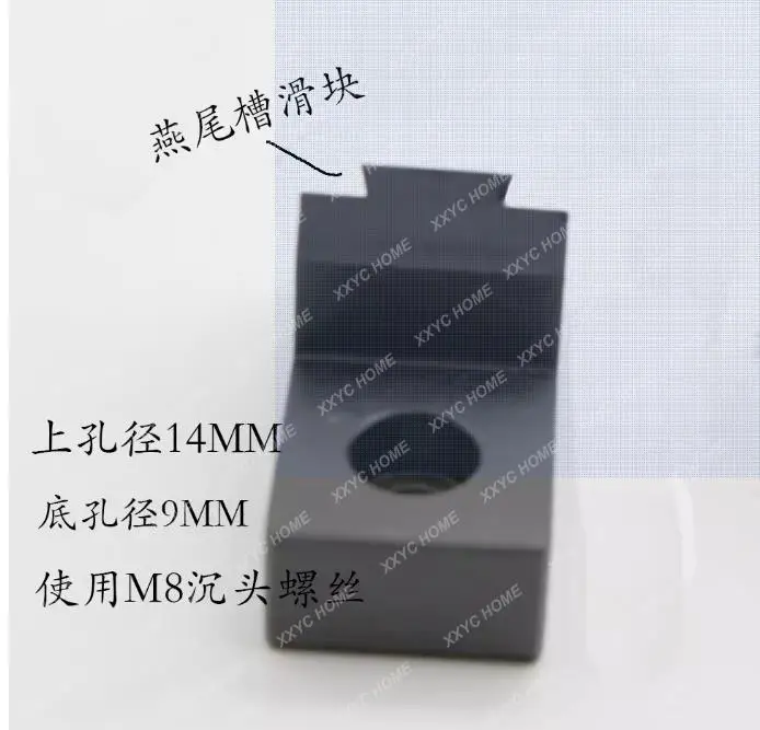 Pince à crapaud plate, perçage et machine à graver CNC, fixation latérale, M8M12