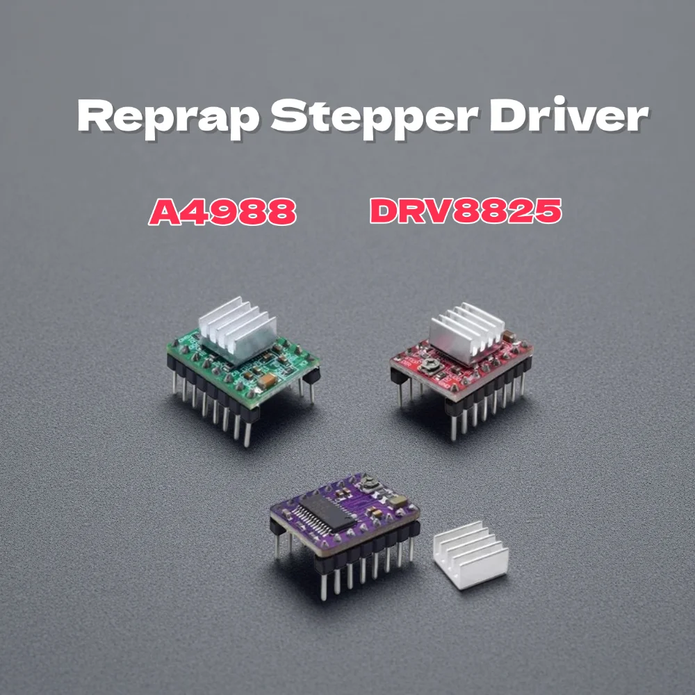A4988 DRV8825 Stepper Driver Module with Heat Sink for SKR 1.3 1.4 RAMPS 1.4 1.6 3D Printer Parts Replacement
