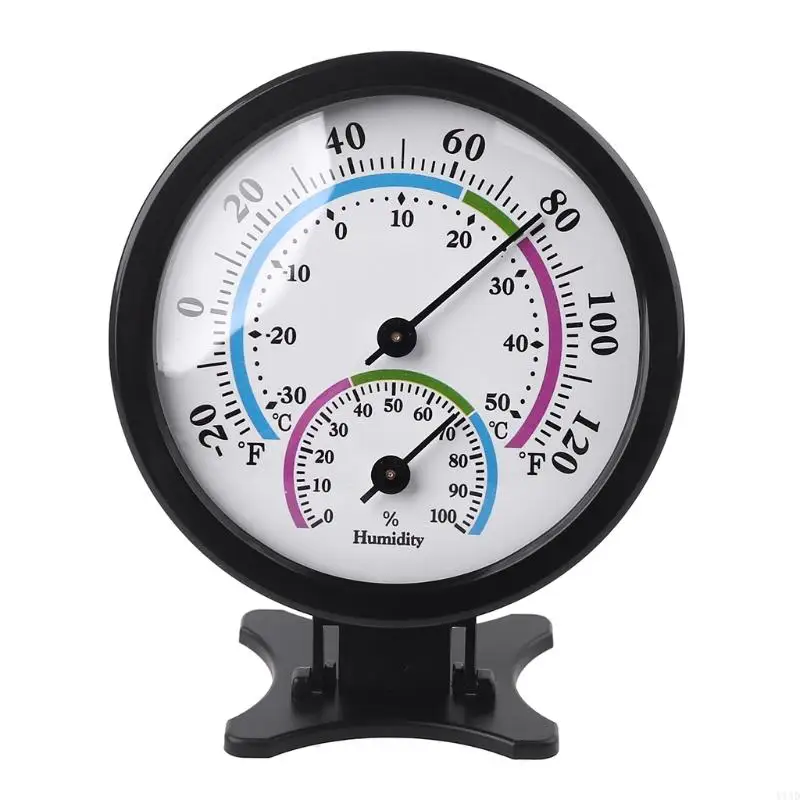 Y1AD No Battery Required Round Hygrometer Temperature & Humidity Weather