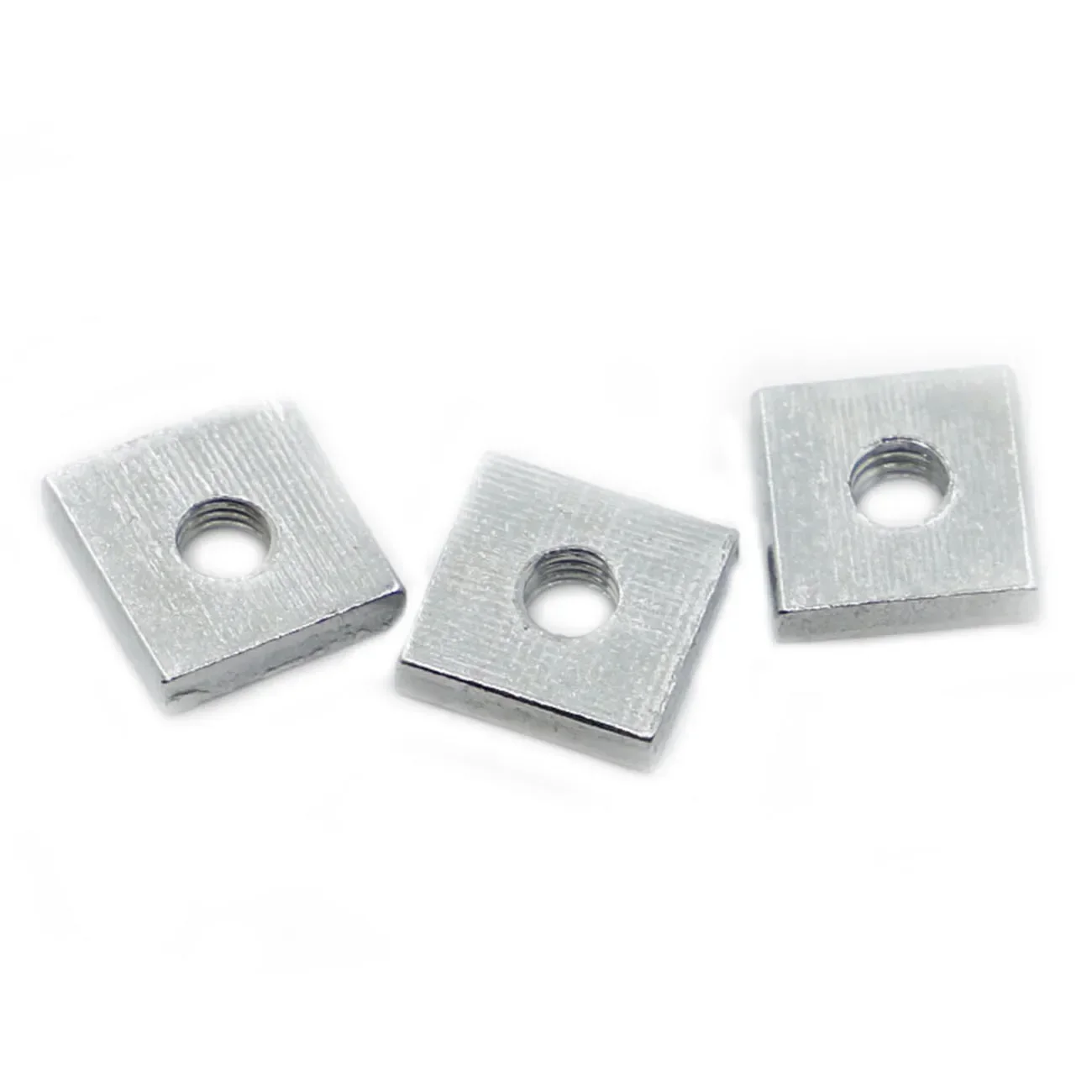 DIN562 White Zinc Plated Carbon Steel Thin Quadrangle Block Square Nut M3 M4 M5 M6 M8